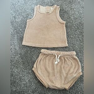 Quincy Mae French terry tank and shorts set